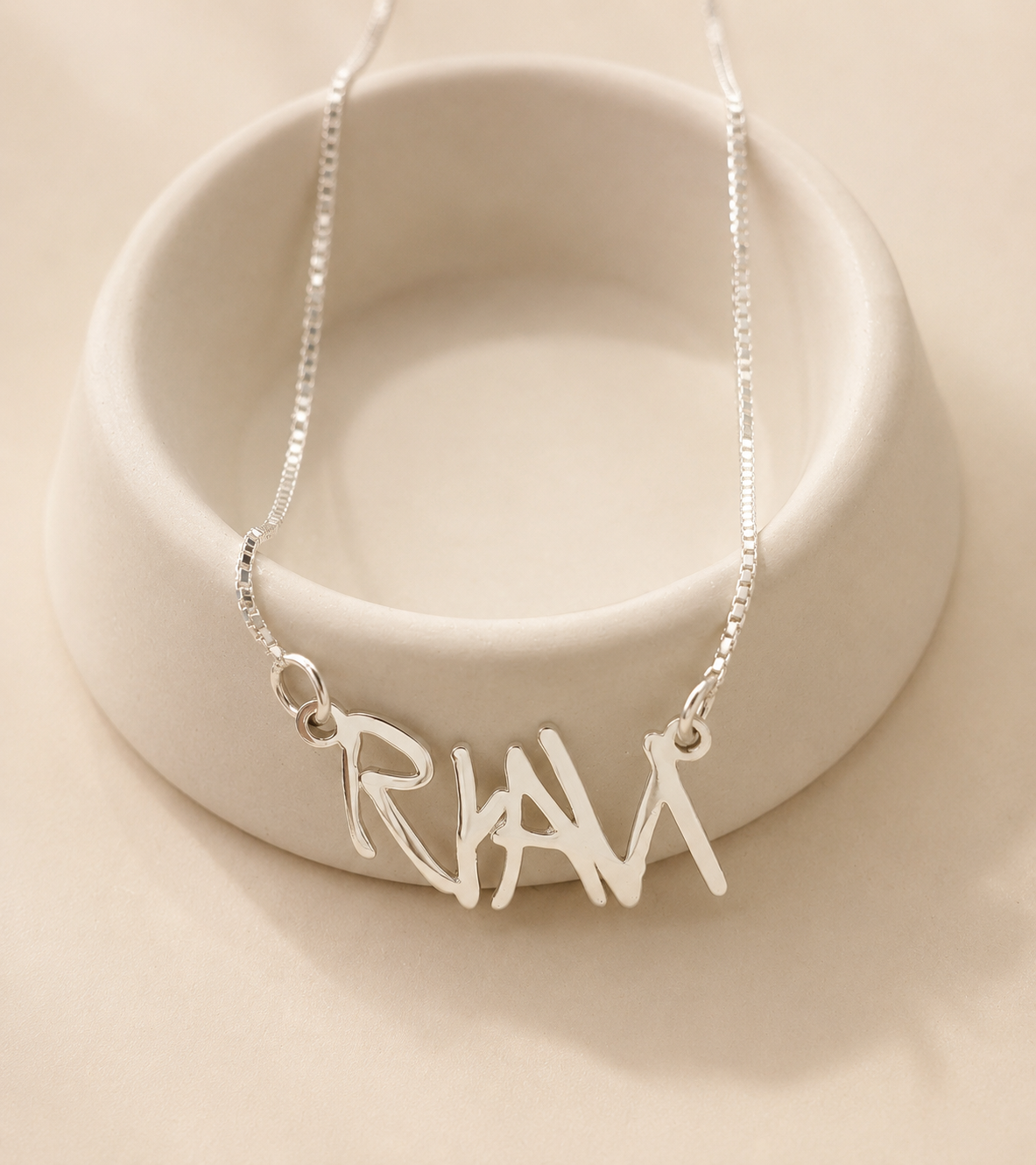 First Handwriting Necklace in Silver 925 – Personalized Children’s Writing Necklace
