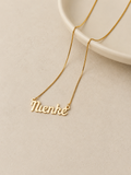 Personalized Name Necklace in Gold Plating – Minimalist Custom Name Necklace