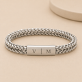 Personalized Men’s Bracelet in Stainless Steel  – Custom Engraved Bracelet for Men