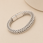 Personalized Men’s Bracelet in Stainless Steel  – Custom Engraved Bracelet for Men